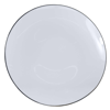 Ginori 1735 Aria Medium Flat Plate With Black Trim In Black
