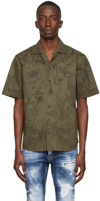 Dsquared2 Khaki Cotton Shirt In 703 Military Green