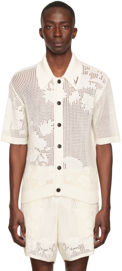 Amiri Off-white Cotton Shirt In Alabaster-cashmere C