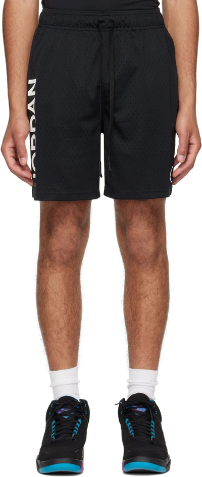 Nike Black Polyester Shorts In Blackwhite
