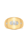SARA WEINSTOCK 18KT YELLOW GOLD AURORA TAJ DIAMOND BAGUETTE SIGNET RING