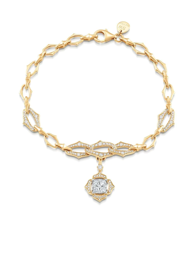 Sara Weinstock 18kt Yellow Gold Lucia Chain Pendant Diamond Bracelet