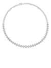 Sara Weinstock 18kt White Gold Taj Baguette Diamond Vertical Choker In Silver