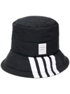 THOM BROWNE QUILTED BUCKET HAT