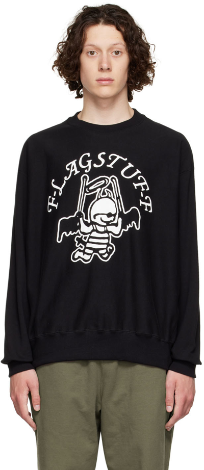 Flagstuff Black Cotton Sweatshirt