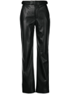 Rta Maren Faux-leather Trousers In Black