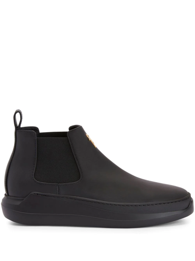 Giuseppe Zanotti Conley High-top Slip-on Sneakers In Black