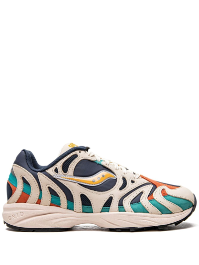 Saucony Grid Azura 2000 Changing Tides Sneakers In White Blue