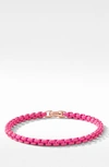 David Yurman 14k Rose Gold Bel Aire Bracelet In Rose Gold/ Hot Pink