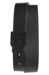 Balmain B-buckle Leather Belt In Noir