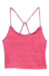 Free People Right On Time Smocked Cami In Pink