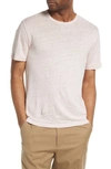 Vince Crewneck Linen T-shirt In Rosewater