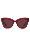 Isabel Marant Burgundy Cat-eye Sunglasses In Burgandy