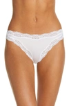 Wacoal Softly Styled High-leg Lace-trim Bikini Underwear 841301 In White