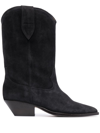 Isabel Marant Duerto' Black Western Style Boots In Suede In Black