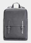 Loewe Military Full-grain Leather Backpack In Anthracite
