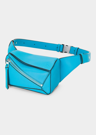 Loewe Men's Puzzle Mini Belt Bag In Light Blue
