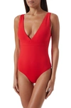 Melissa Odabash Lisbon Knotted One-piece Swimsiut In Red