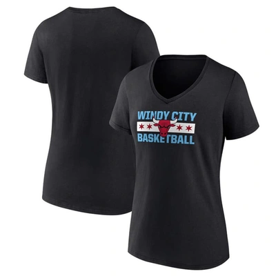 Fanatics Branded Black Chicago Bulls Hometown Collection T-shirt