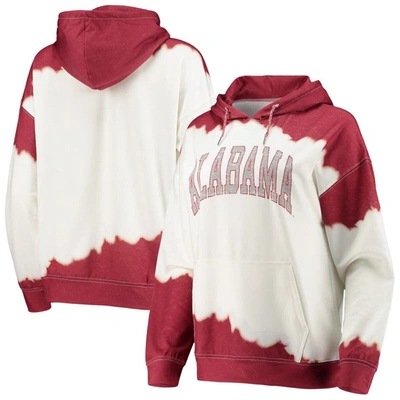 Gameday Couture Women's  White, Crimson Distressed Alabama Crimson Distressed Tide For The Fun Double In White,crimson