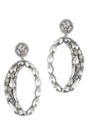 Deepa Gurnani Freida Statement Drop Earrings In Silver