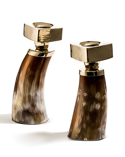 Ladorada Light Bull Horn Candlestick Holders