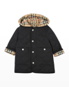 BURBERRY KID'S REILLY DIAMOND-QUILTED HOODED JACKET