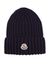 MONCLER WOOL RIBBED BEANIE