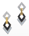 DAVID WEBB DIAMOND DOUBLE DROP EARRINGS