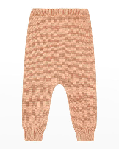 Vild - House Of Little Kid's Organic Cotton Knit Trousers In Pink Rust