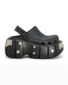 Balenciaga X Crocs&trade; Men's Hardcrocs&trade; Platform Clogs In Blk/gryshd