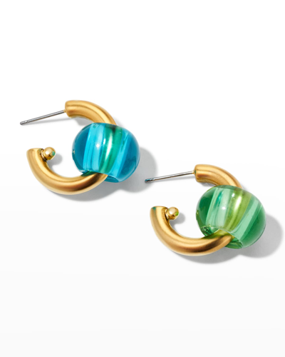 Brinker & Eliza Jolly Hoop Earrings, Multi-blue In Blue Multi