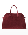 THE ROW MARGAUX 15 TOP-HANDLE BAG IN SUEDE