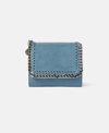 Stella Mccartney Falabella Small Flap Wallet In Peacock