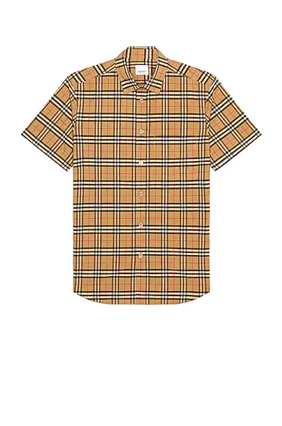 Burberry Simpson Casual Shirt In Beige