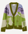 House Of Sunny Clint Oversized Cardigan Multi In Green