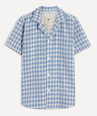 Oas Diamond Cuba Terry Shirt In Navy
