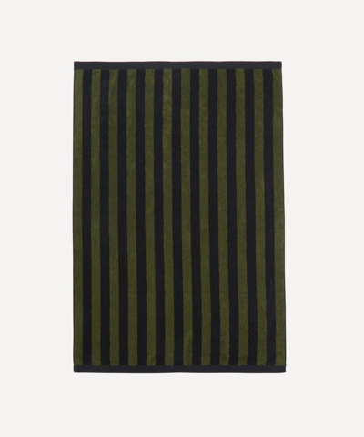 Oas Large Green Stripe Cotton Beach Towel