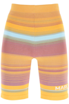 Marc Jacobs Horizontal-stripe Sports Shorts In Mixed Colours