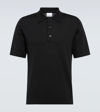 Burberry Wool And Silk Polo Top In Black