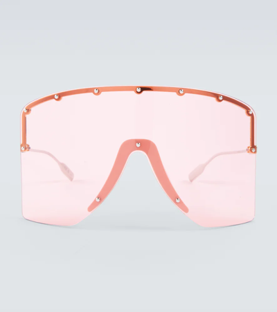 Gucci Mask-frame Sunglasses In Pink