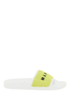 Marni 10mm Raffia Effect Slide Sandals In Mixed Colours