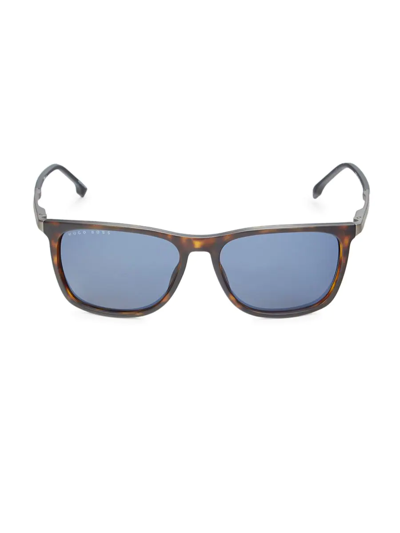 Hugo Boss Women's 56mm Rectangle Sunglasses In Havana