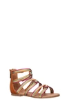 Nina Kids' Marietta Gladiator Sandal In Rainbow Metallic