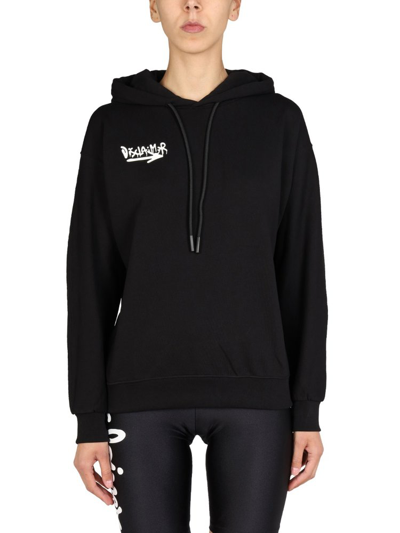 Disclaimer Cotton Jumper With Logo In Black