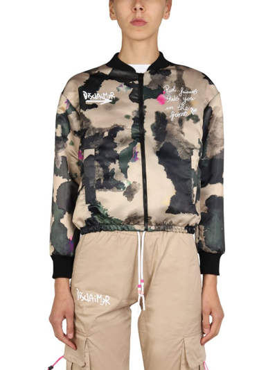 Disclaimer Camouflage Print Jacket In Multicolor