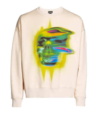 Just Cavalli Skull-print Sweatshirt In Ivory