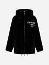 PRADA SHEARLING AND GABARDINE REVERSIBLE JACKET