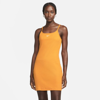 Nike Sportswear Essential Women's Ribbed Dress In Light Curry/white