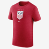 Nike U.s. Men's Soccer T-shirt In University Red